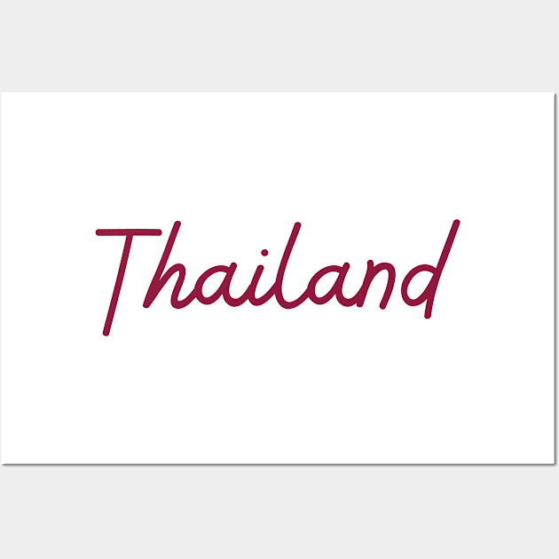 Thailand - maroon red Wall Art by habibitravels